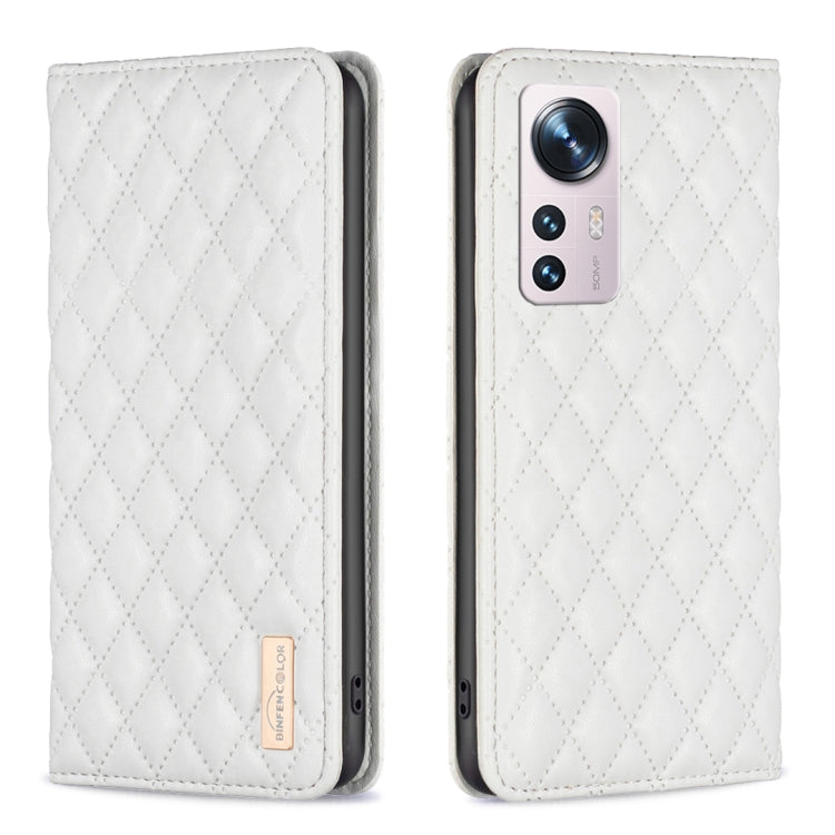 Diamond Lattice Magnetic Leather Flip Phone Case, For Xiaomi 12 Lite, For Xiaomi 12 Pro, For Xiaomi 12T / 12T Pro / Redmi K50 Ultra, For Xiaomi 12