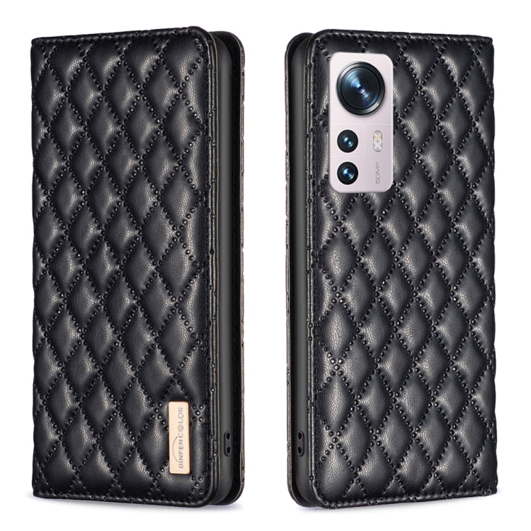 Diamond Lattice Magnetic Leather Flip Phone Case, For Xiaomi 12 Lite, For Xiaomi 12 Pro, For Xiaomi 12T / 12T Pro / Redmi K50 Ultra, For Xiaomi 12