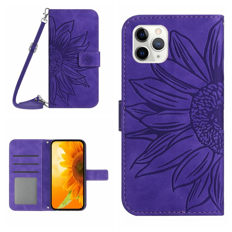 Skin Feel Sun Flower Pattern Flip Leather Phone Case, For iPhone 11, For iPhone 11 Pro