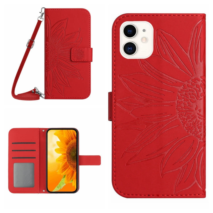 Skin Feel Sun Flower Pattern Flip Leather Phone Case, For iPhone 11 Pro Max, For iPhone 12 mini