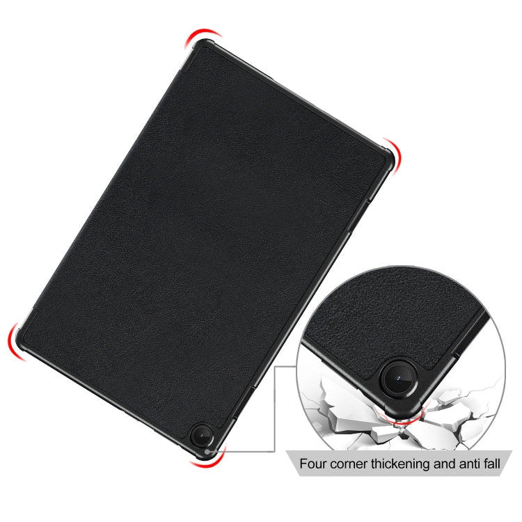 3-folding Magnetic Buckle Custer Texture Leather Smart Tablet Case, For Lenovo Tab M10 10.1 3rd Gen