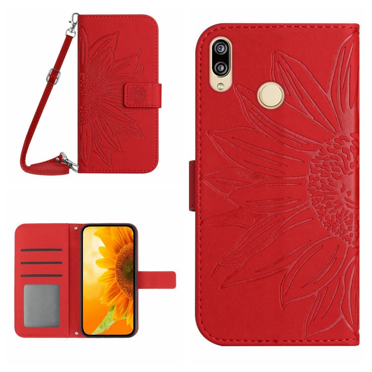 Skin Feel Sun Flower Pattern Flip Leather Phone Case, For Honor X7, For Huawei P20 Lite