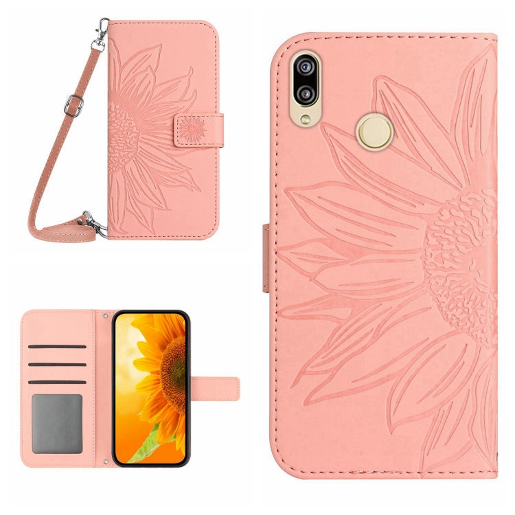 Skin Feel Sun Flower Pattern Flip Leather Phone Case, For Honor X7, For Huawei P20 Lite