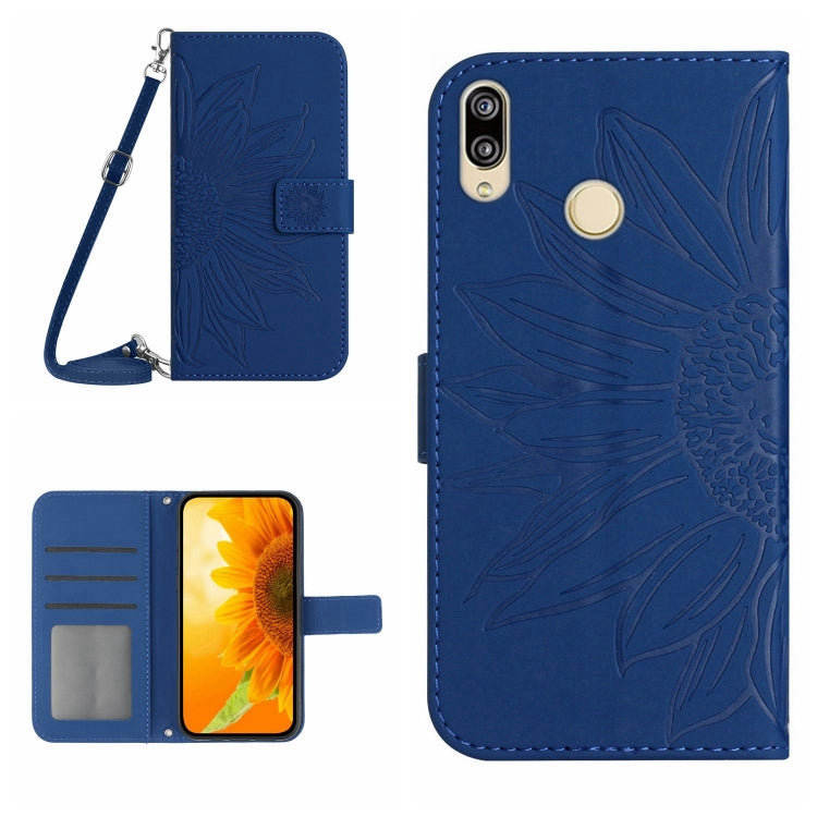 Skin Feel Sun Flower Pattern Flip Leather Phone Case, For Honor X7, For Huawei P20 Lite
