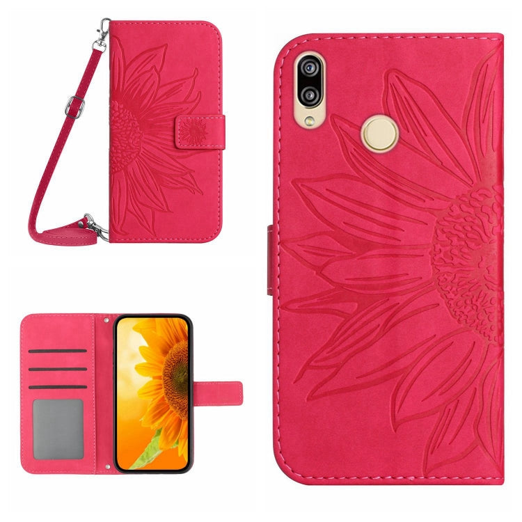 Skin Feel Sun Flower Pattern Flip Leather Phone Case, For Honor X7, For Huawei P20 Lite