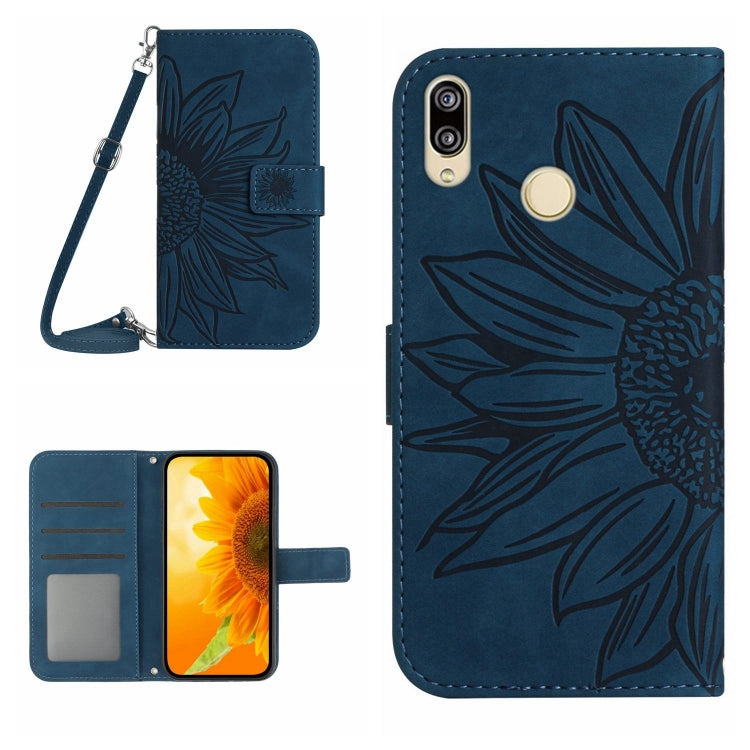 Skin Feel Sun Flower Pattern Flip Leather Phone Case, For Honor X7, For Huawei P20 Lite