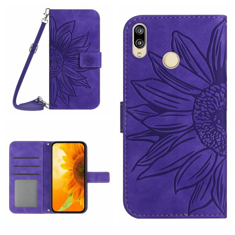 Skin Feel Sun Flower Pattern Flip Leather Phone Case, For Honor X7, For Huawei P20 Lite