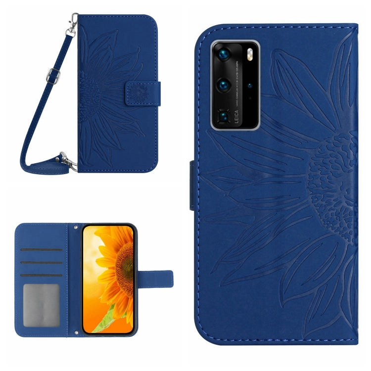 Skin Feel Sun Flower Pattern Flip Leather Phone Case, For Huawei P40 Pro, For Huawei P50