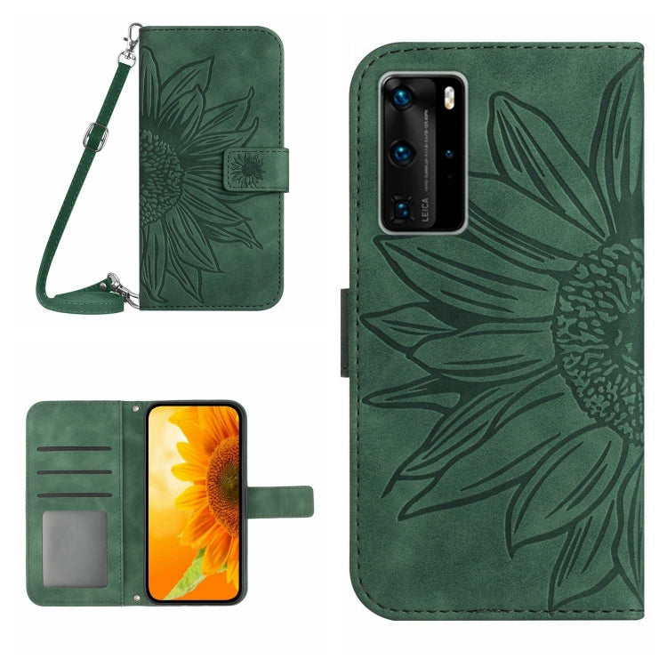 Skin Feel Sun Flower Pattern Flip Leather Phone Case, For Huawei P40 Pro, For Huawei P50