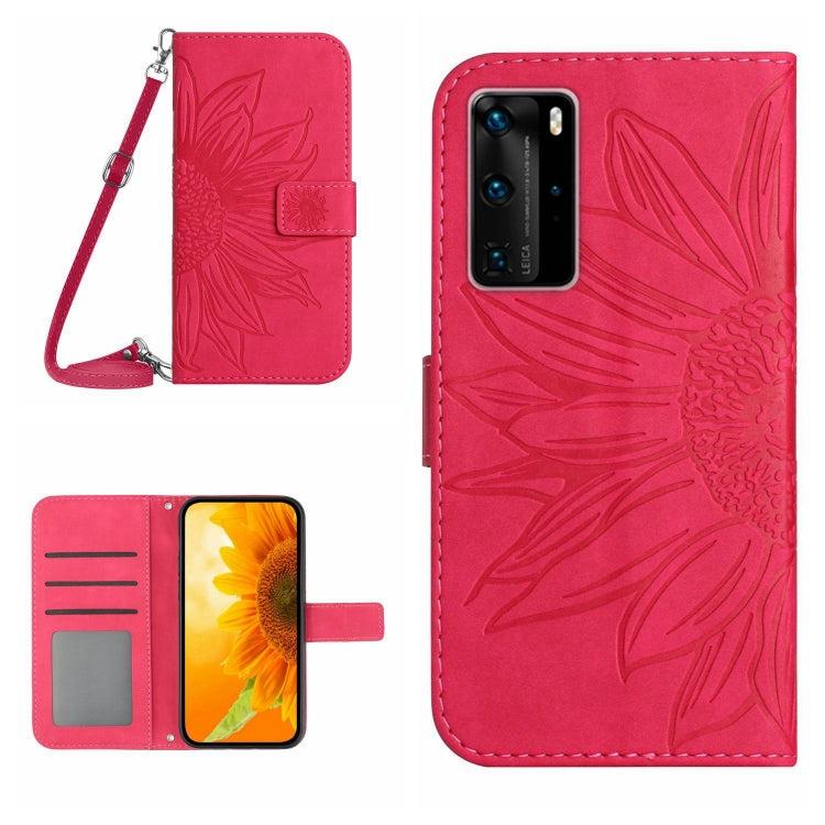 Skin Feel Sun Flower Pattern Flip Leather Phone Case, For Huawei P40 Pro, For Huawei P50