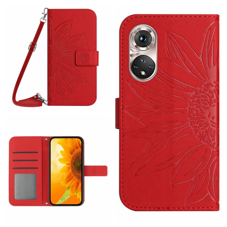 Skin Feel Sun Flower Pattern Flip Leather Phone Case, For Huawei P40 Pro, For Huawei P50