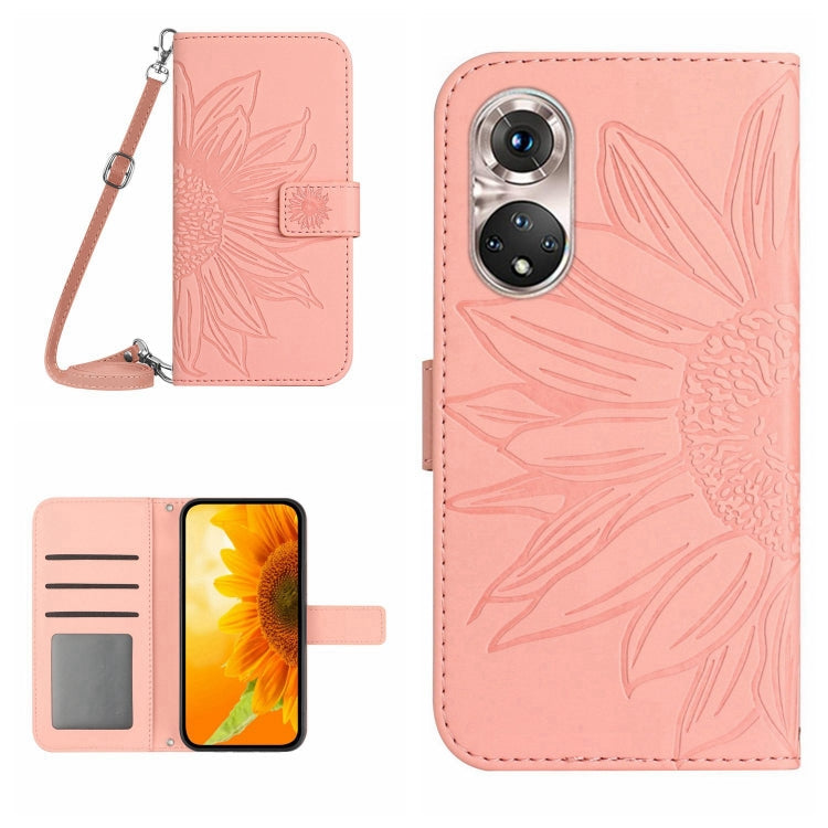 Skin Feel Sun Flower Pattern Flip Leather Phone Case, For Huawei P40 Pro, For Huawei P50