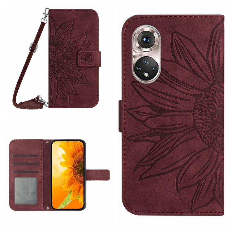 Skin Feel Sun Flower Pattern Flip Leather Phone Case, For Huawei P40 Pro, For Huawei P50