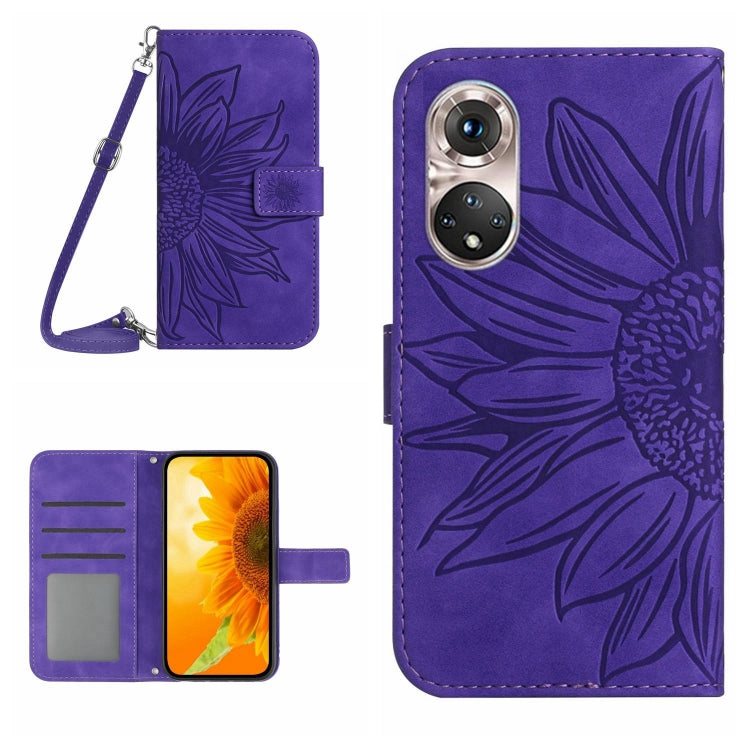 Skin Feel Sun Flower Pattern Flip Leather Phone Case, For Huawei P40 Pro, For Huawei P50