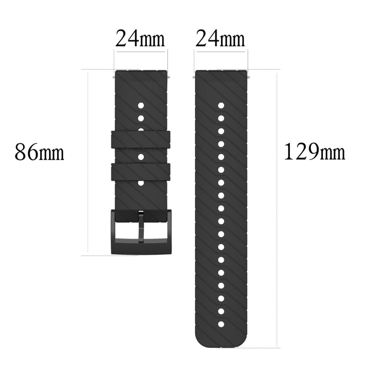 For Suunto 9 Lightning Silicone Strap