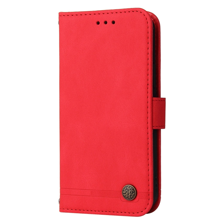Skin Feel Life Tree Metal Button Leather Phone Case, For Huawei nova Y70 / Y70 Plus / Enjoy 50, For Huawei nova Y90 / Enjoy 50 Pro, For Honor X8 5G / X6, For OPPO A17