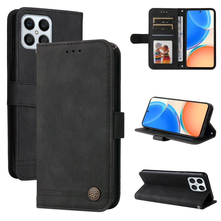 Skin Feel Life Tree Metal Button Leather Phone Case, For Huawei nova Y70 / Y70 Plus / Enjoy 50, For Huawei nova Y90 / Enjoy 50 Pro, For Honor X8 5G / X6, For OPPO A17