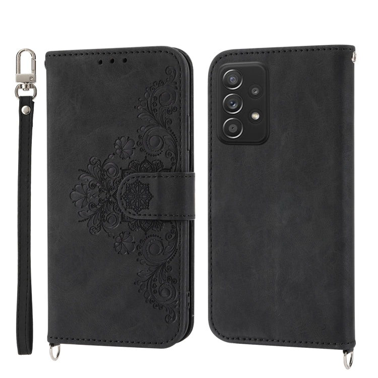 Skin-feel Flowers Embossed Wallet Leather Phone Case, For Xiaomi Redmi Note 11 Pro+/Note 11 Pro