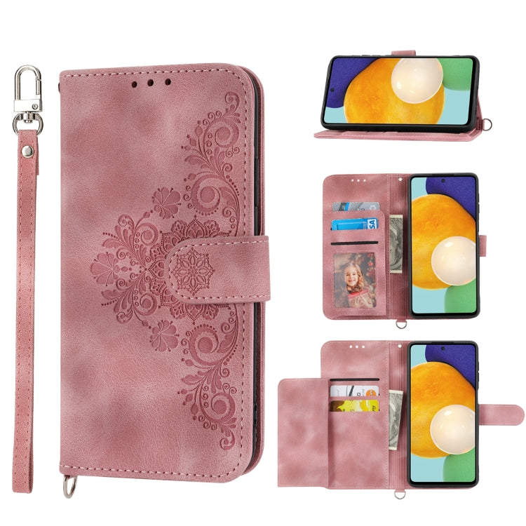Skin-feel Flowers Embossed Wallet Leather Phone Case, For Xiaomi Redmi Note 11 Pro+/Note 11 Pro