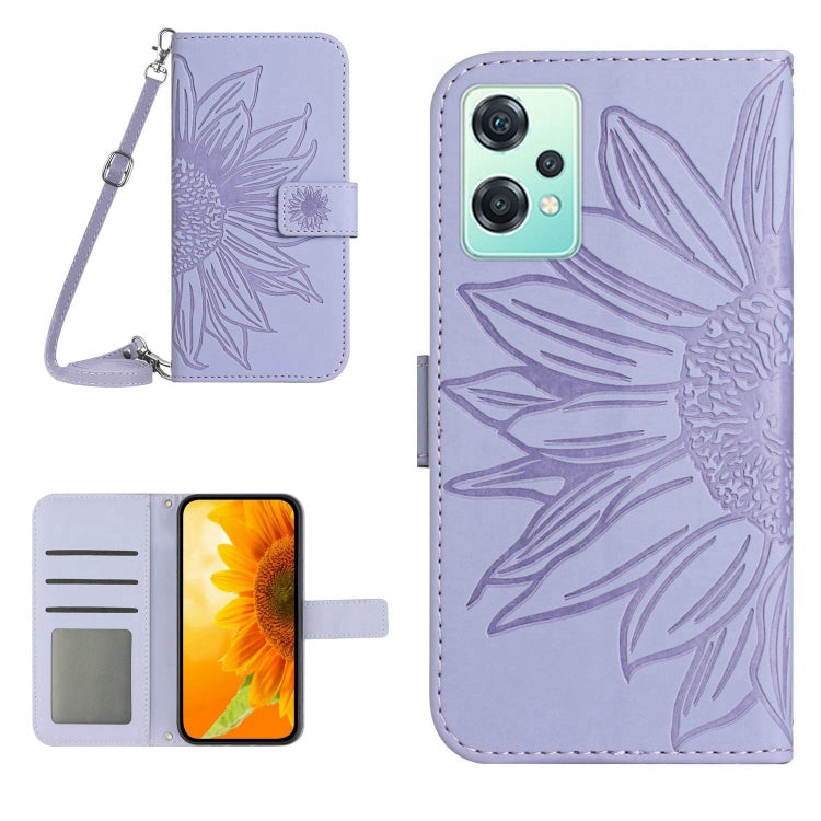 Skin Feel Sun Flower Pattern Flip Leather Phone Case with Lanyard, For Realme 9 Pro 5G, For Realme 9i/A36/A76/A96 4G