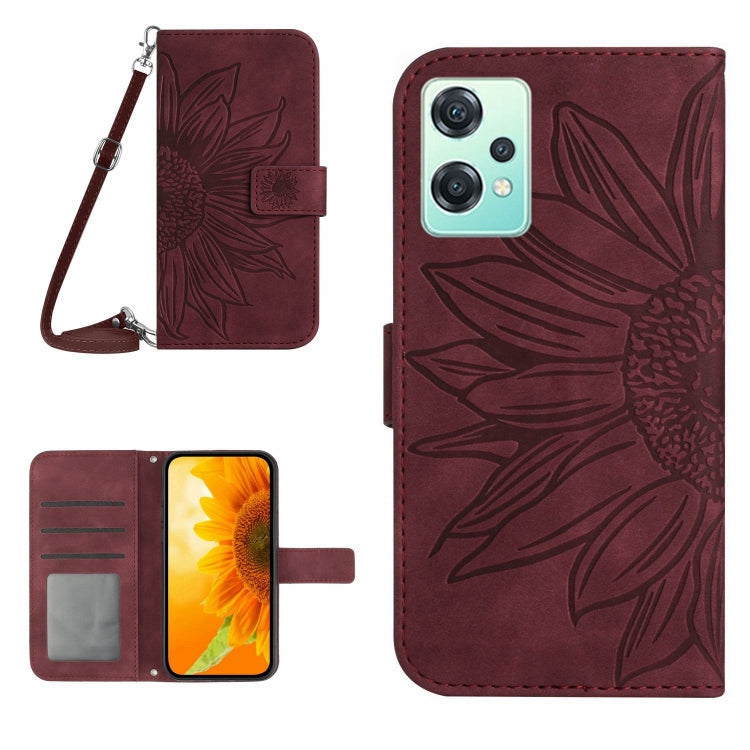 Skin Feel Sun Flower Pattern Flip Leather Phone Case with Lanyard, For Realme 9 Pro 5G, For Realme 9i/A36/A76/A96 4G