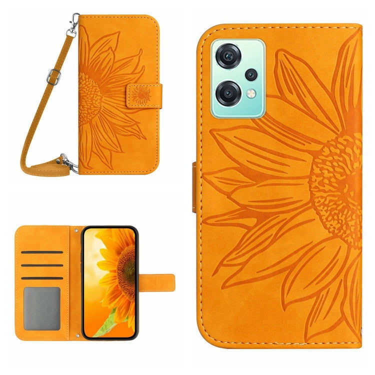 Skin Feel Sun Flower Pattern Flip Leather Phone Case with Lanyard, For Realme 9 Pro 5G, For Realme 9i/A36/A76/A96 4G