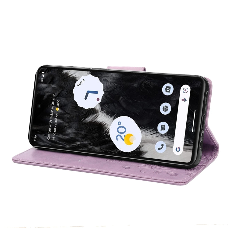 Butterfly Flower Pattern Flip Leather Phone Case, For Google Pixel 7 Pro 5G