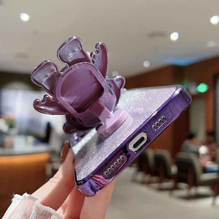 Astronaut Holder Gradient Glitter Powder Phone Case, For iPhone 14 Pro Max, For iPhone 13, For iPhone 13 Pro