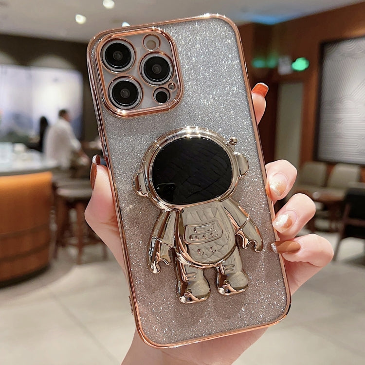 Astronaut Holder Gradient Glitter Powder Phone Case, For iPhone 13 Pro Max, For iPhone 12, For iPhone 12 Pro