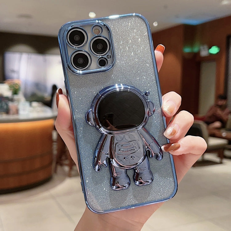 Astronaut Holder Gradient Glitter Powder Phone Case, For iPhone 13 Pro Max, For iPhone 12, For iPhone 12 Pro