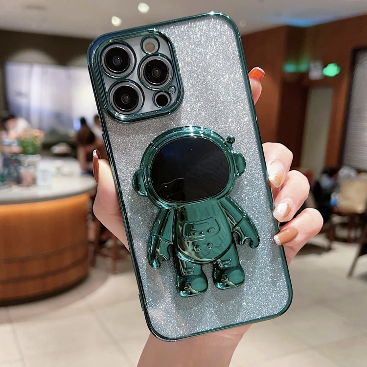Astronaut Holder Gradient Glitter Powder Phone Case, For iPhone 13 Pro Max, For iPhone 12, For iPhone 12 Pro
