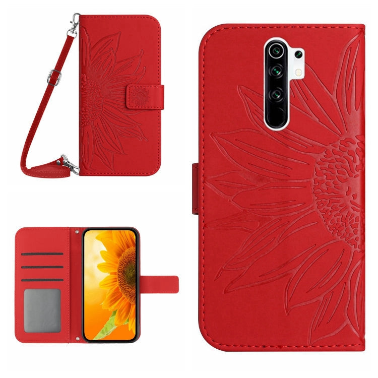 Skin Feel Sun Flower Pattern Flip Leather Phone Case with Lanyard, For Xiaomi Redmi 8 / 8A, For Xiaomi Redmi 9 / POCO M2