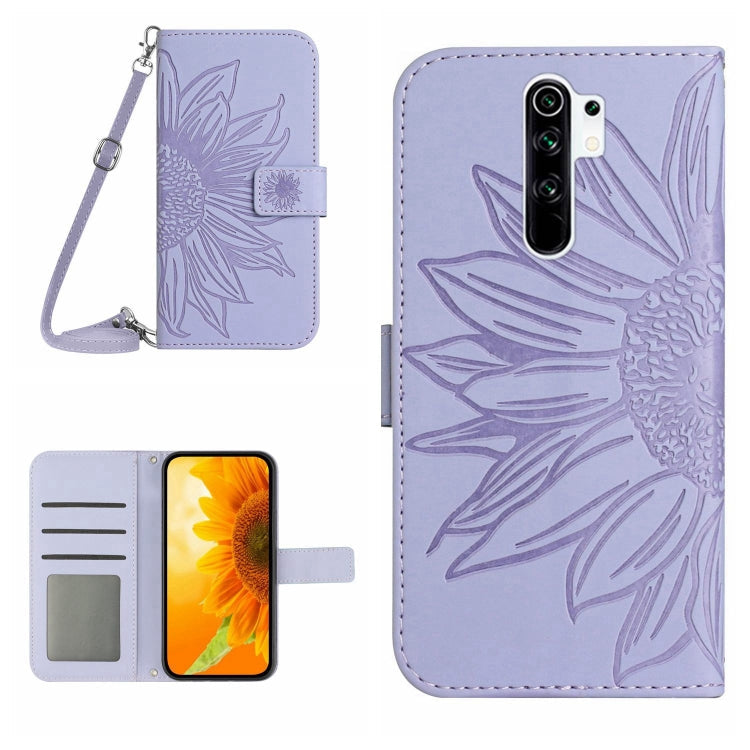 Skin Feel Sun Flower Pattern Flip Leather Phone Case with Lanyard, For Xiaomi Redmi 8 / 8A, For Xiaomi Redmi 9 / POCO M2