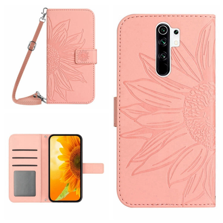 Skin Feel Sun Flower Pattern Flip Leather Phone Case with Lanyard, For Xiaomi Redmi 8 / 8A, For Xiaomi Redmi 9 / POCO M2