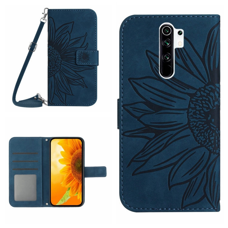 Skin Feel Sun Flower Pattern Flip Leather Phone Case with Lanyard, For Xiaomi Redmi 8 / 8A, For Xiaomi Redmi 9 / POCO M2