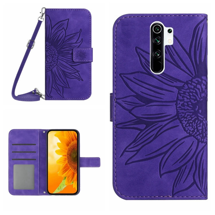 Skin Feel Sun Flower Pattern Flip Leather Phone Case with Lanyard, For Xiaomi Redmi 8 / 8A, For Xiaomi Redmi 9 / POCO M2