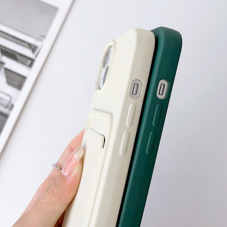 Crossbody Lanyard Elastic Silicone Card Holder Phone Case, For iPhone 14 Pro