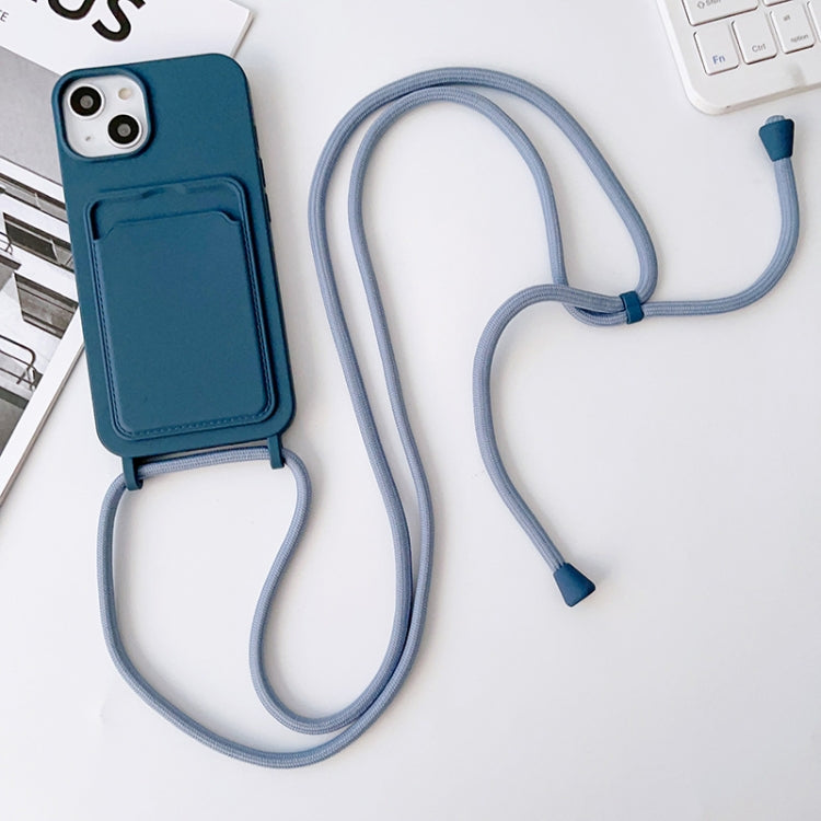 Crossbody Lanyard Elastic Silicone Card Holder Phone Case, For iPhone 12 Pro