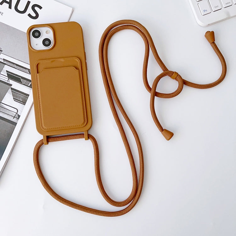 Crossbody Lanyard Elastic Silicone Card Holder Phone Case, For iPhone 12 Pro