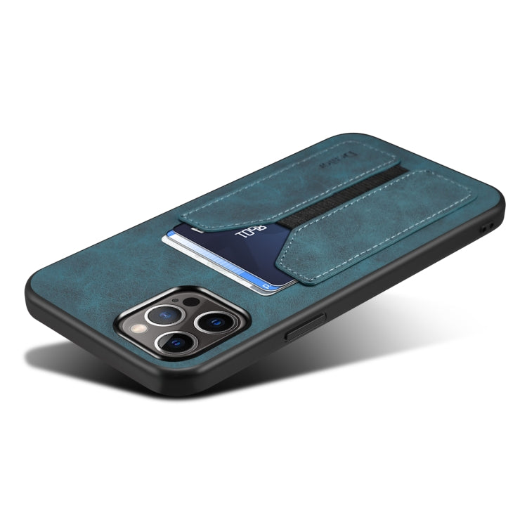 Denior DV Elastic Card PU Back Cover Phone Case, For iPhone 13 Pro, For iPhone 13 Pro Max, For iPhone 12 mini, For iPhone 12 / 12 Pro, For iPhone 12 Pro Max, For iPhone 11
