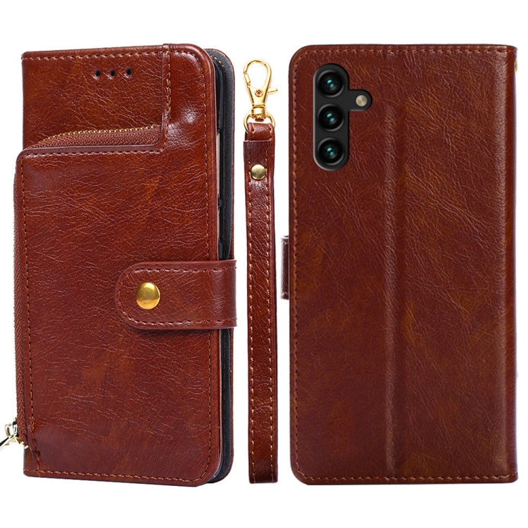Zipper Bag Leather Phone Case, For vivo Y55 4G, For Samsung Galaxy A04s, For Sharp Aquos sense7 Plus, For Xiaomi Civi 2 5G, For Xiaomi Poco M5 4G