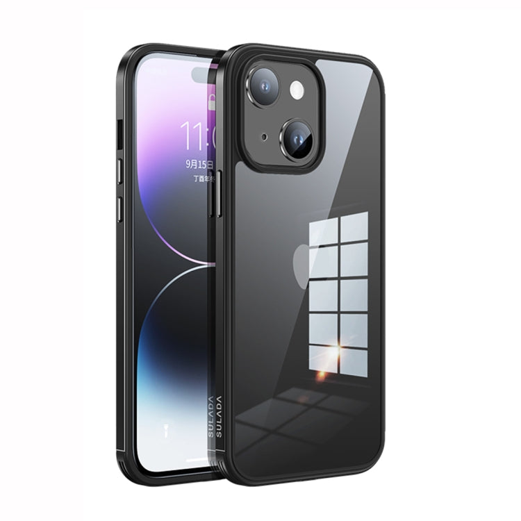 SULADA Metal Frame + Nano Glass + TPU Phone Case, For iPhone 14, For iPhone 14 Plus, For iPhone 14 Pro