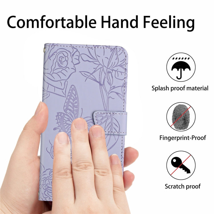 HT03 Skin Feel Butterfly Embossed Flip Leather Phone Case, For Motorola Moto E22 4G, For Motorola Moto G72 4G, For OPPO A17, For Realme 10 4G
