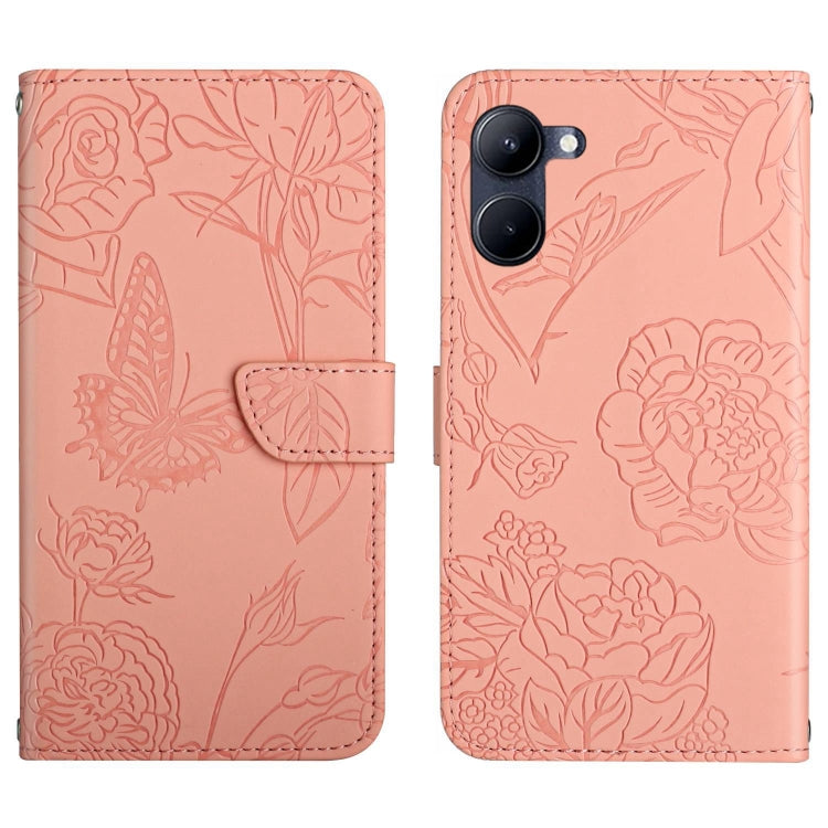 HT03 Skin Feel Butterfly Embossed Flip Leather Phone Case, For Motorola Moto E22 4G, For Motorola Moto G72 4G, For OPPO A17, For Realme 10 4G