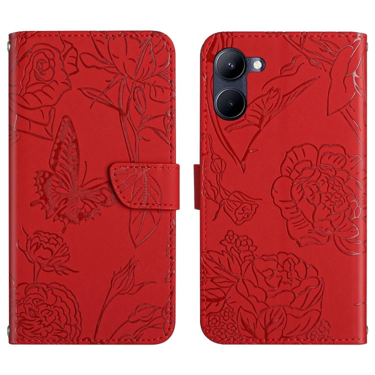 HT03 Skin Feel Butterfly Embossed Flip Leather Phone Case, For Motorola Moto E22 4G, For Motorola Moto G72 4G, For OPPO A17, For Realme 10 4G
