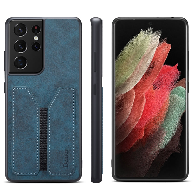 Denior DV Elastic Card PU Back Cover Phone Case, For Samsung Galaxy S22 5G, For Samsung Galaxy S22+ 5G, For Samsung Galaxy S22 Ultra 5G, For Samsung Galaxy S21 5G, For Samsung Galaxy S21+ 5G, For Samsung Galaxy S21 Ultra 5G