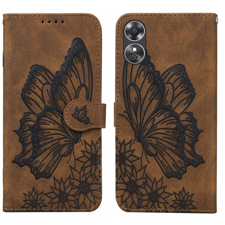 Retro Skin Feel Butterflies Embossing Horizontal Flip Leather Phone Case, For Samsung Galaxy S23+ 5G, For Samsung Galaxy S23 Ultra 5G, For OPPO A17, For OPPO A57 5G