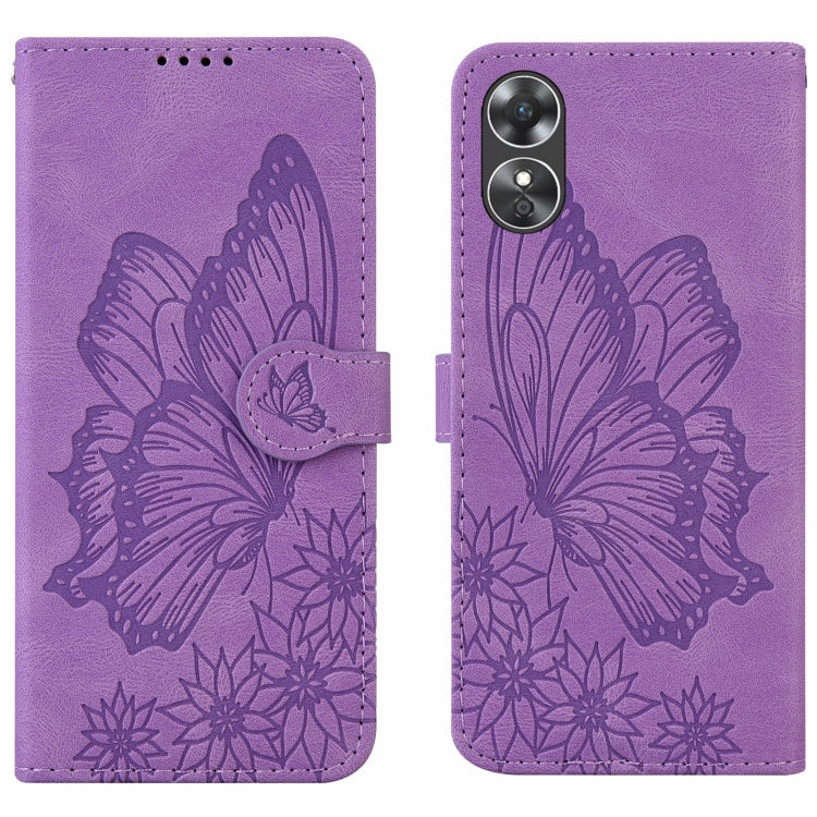 Retro Skin Feel Butterflies Embossing Horizontal Flip Leather Phone Case, For Samsung Galaxy S23+ 5G, For Samsung Galaxy S23 Ultra 5G, For OPPO A17, For OPPO A57 5G