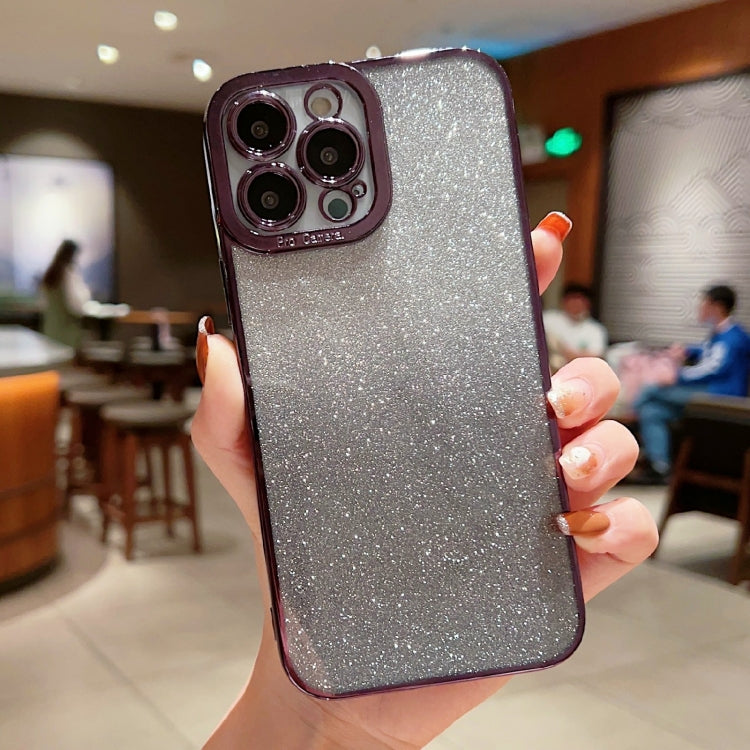 High Transparent Gradient Color Glitter TPU Phone Case, For iPhone 12 mini, For iPhone 12