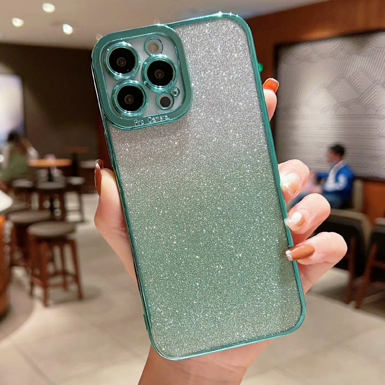 High Transparent Gradient Color Glitter TPU Phone Case, For iPhone 14 Plus, For iPhone 14 Pro Max